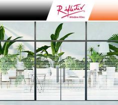 Film décoratif Reflectiv INT 234 bandes blanches dégressives