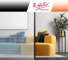 Film décoratif Reflectiv INT 236 fines bandes dépolis dégressives