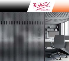 Film décoratif Reflectiv INT 549 bandes verticales dépolies